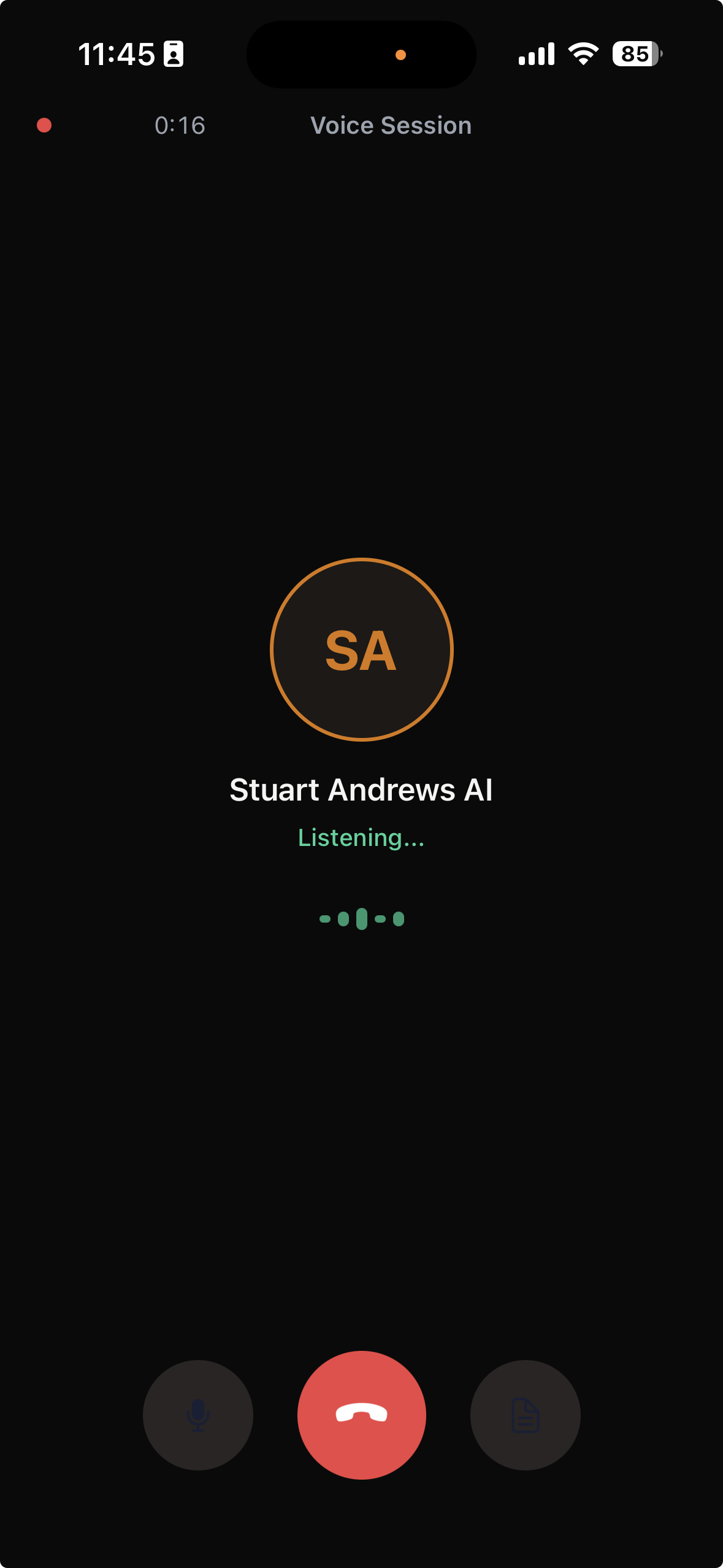 AI Chat on the Stuart Andrews app